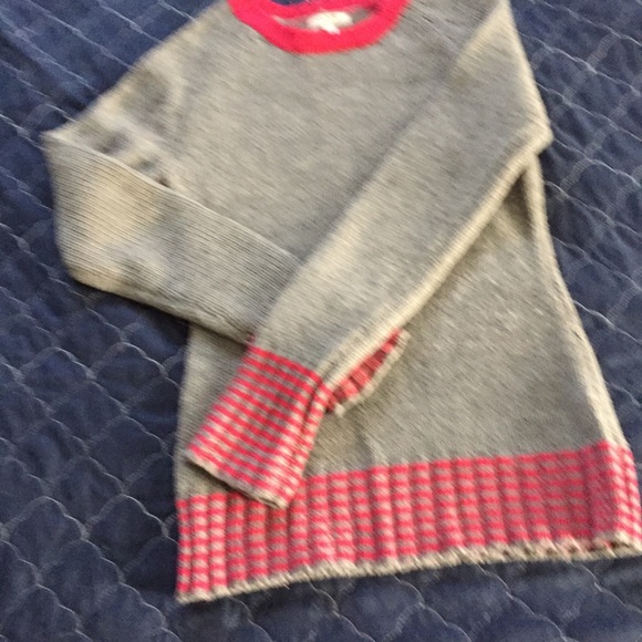 Warm Gray Sweater with Trim - Picture 4 of 5